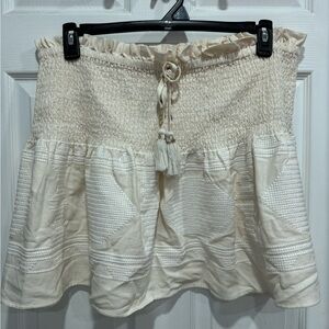 ZARA off-white coastal skirt